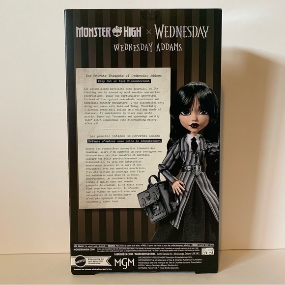NIB. MONSTER HIGH X WEDNESDAY Wednesday Addams Doll - Picture 6 of 7